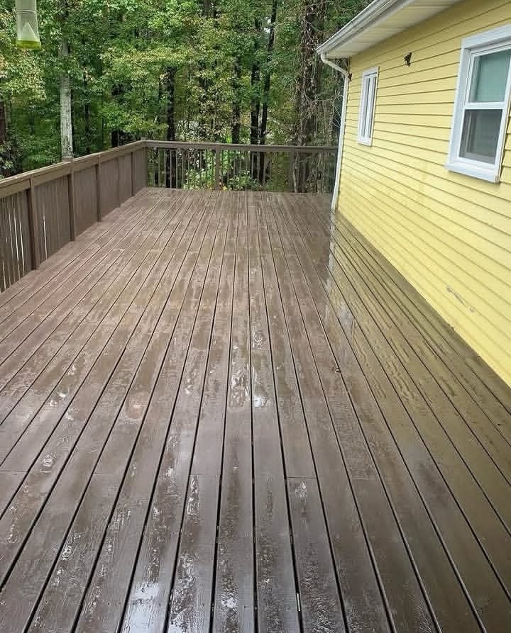 After — Light brown deck